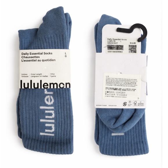 lululemon athletica Other - lululemon athletica UNISEX Daily Essential Socks Blue
